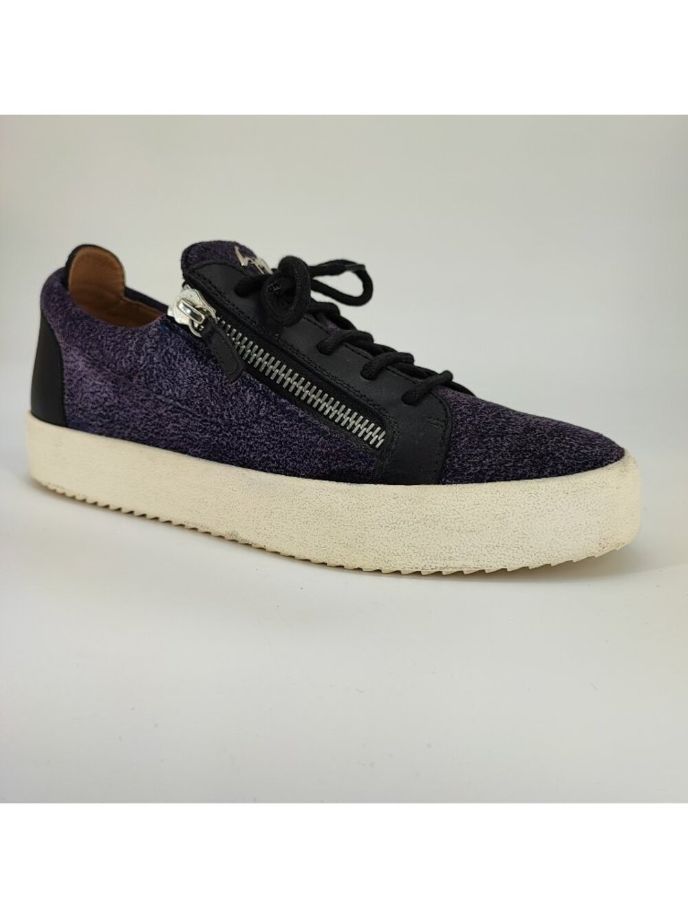 Giuseppe Zanotti Frankie Men's Size 10 US Low Top Sneakers Leather Purple